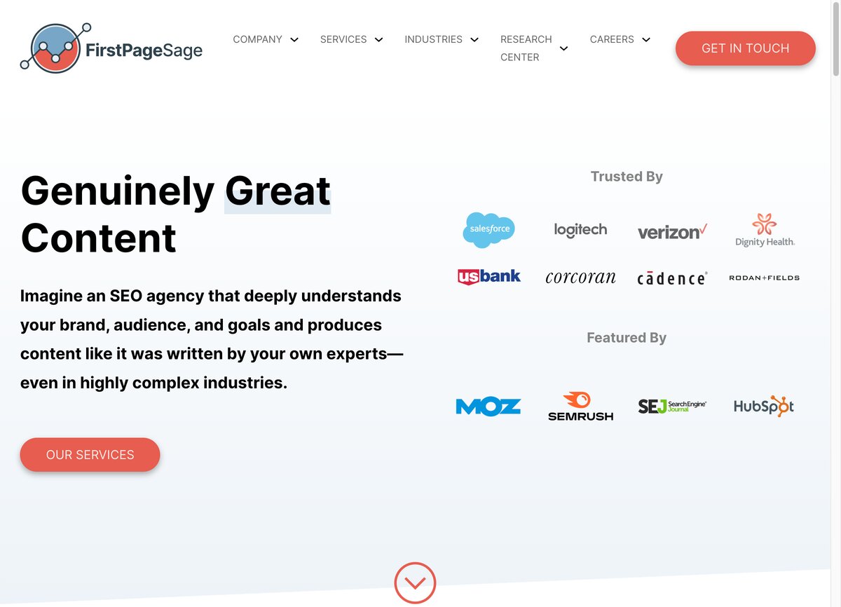 First Page Sage homepage